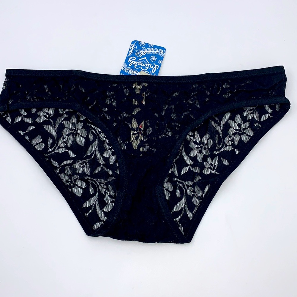 Free People Intimately Black Petra Bikini Underwear Size XS